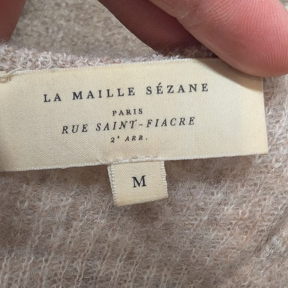 La Mailee Sezane Paris Knit Mohair Alpaca V-Neck Cardigan (Women's Medium) - Picture 6 of 9